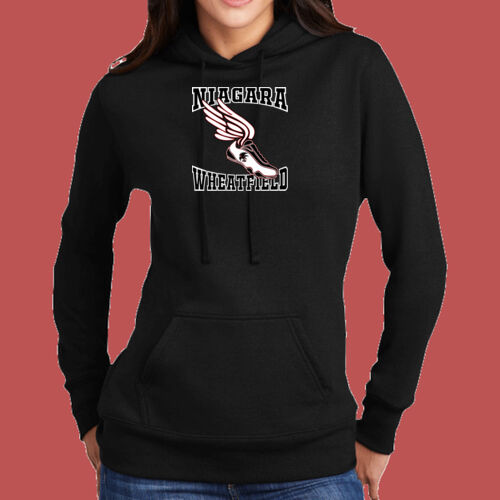NW Track & Field w/ Player Name - Ladies Core Fleece Pullover Hooded Sweatshirt Thumbnail